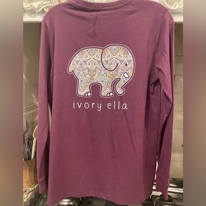Ivory Ella long sleeve women’s shirt- size medium. Color is called Royal Purple.